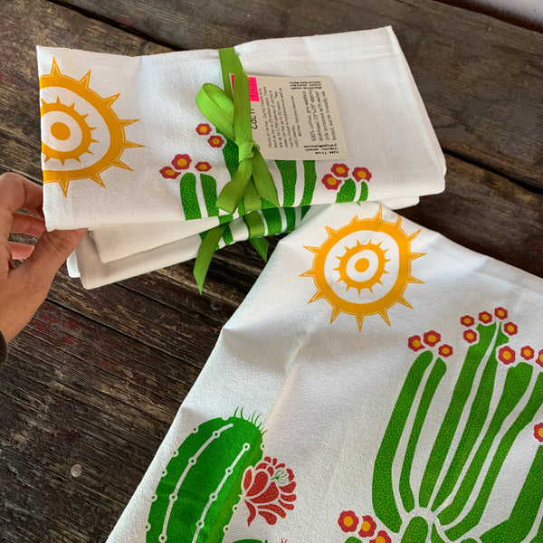 Cacti dish towel
