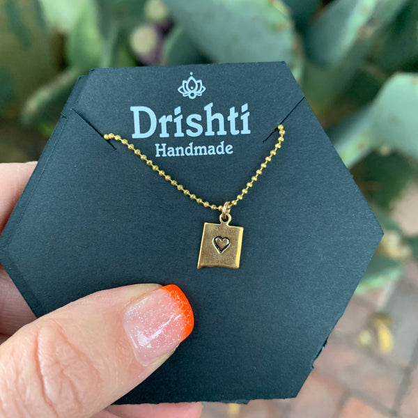 Drishti Handmade New Mexico State Necklace- choose one of four options
