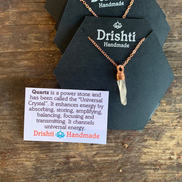 Drishti Handmade Mini Crystal Necklace- choose one of three