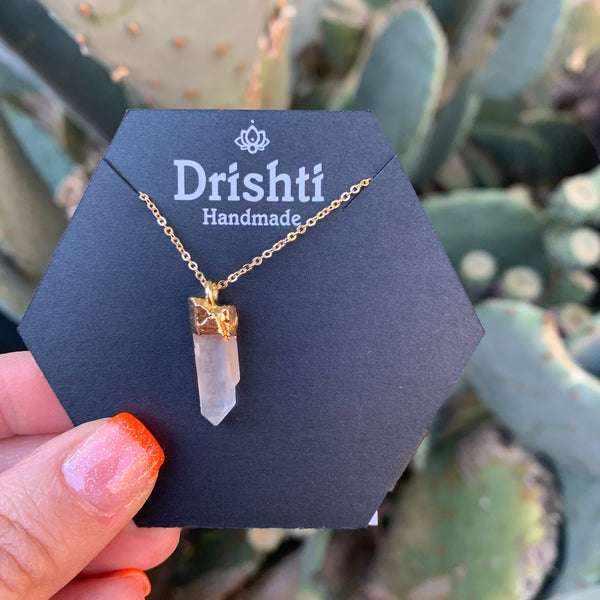 Drishti Handmade Mini Crystal Necklace- choose one of three