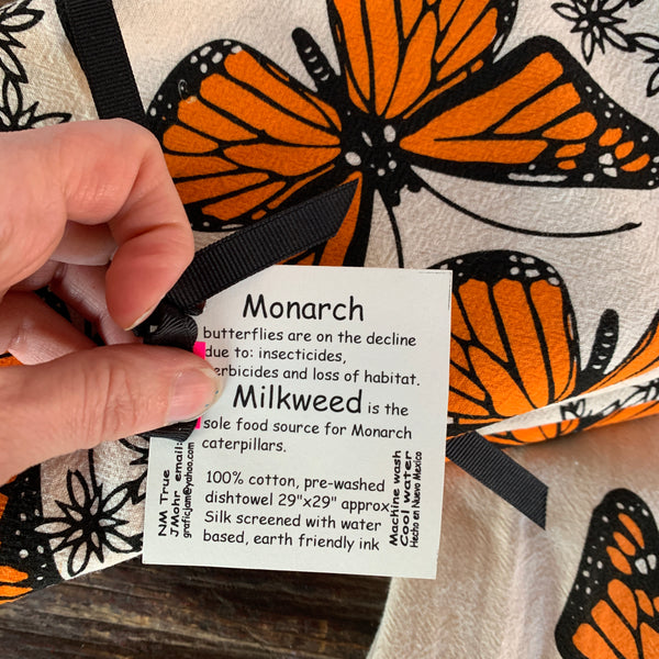 Monarch butterfly dish towel