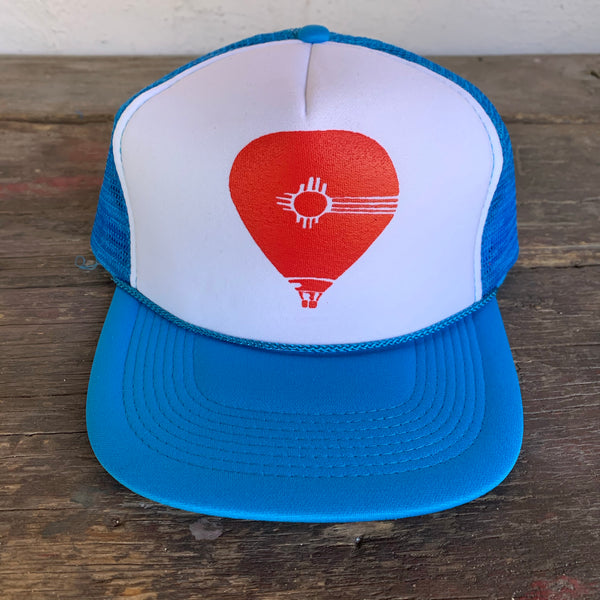 Blue and Red Balloon Trucker Hat