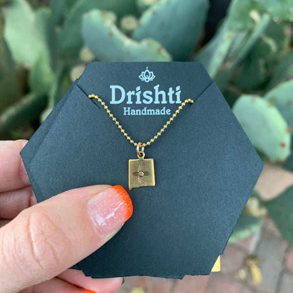 Drishti Handmade New Mexico State Necklace- choose one of four options