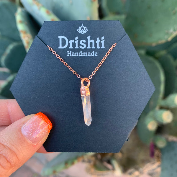 Drishti Handmade Mini Crystal Necklace- choose one of three