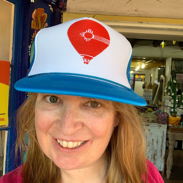 Blue and Red Balloon Trucker Hat