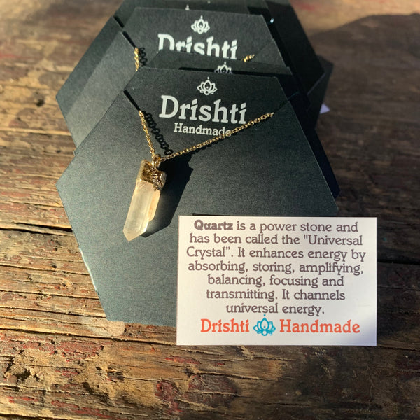 Drishti Handmade Mini Crystal Necklace- choose one of three