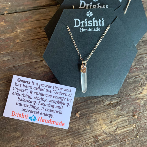 Drishti Handmade Mini Crystal Necklace- choose one of three