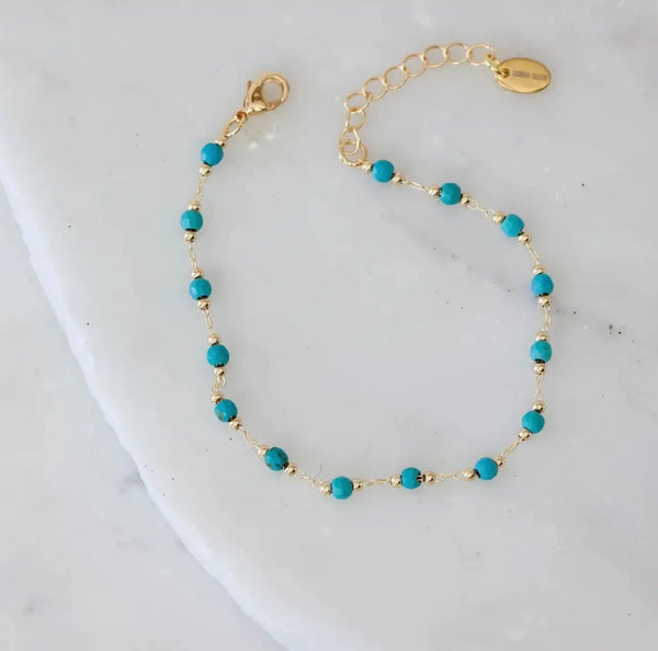 Mesa Blue Turquoise beaded bracelet