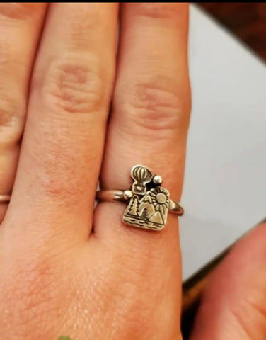 Silver Rocket Mountain Ring