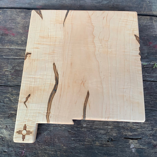 New Mexico Cutting Board Wormy Maple 12x14