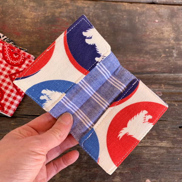 Scotty dog handmade vintage fabric wallet