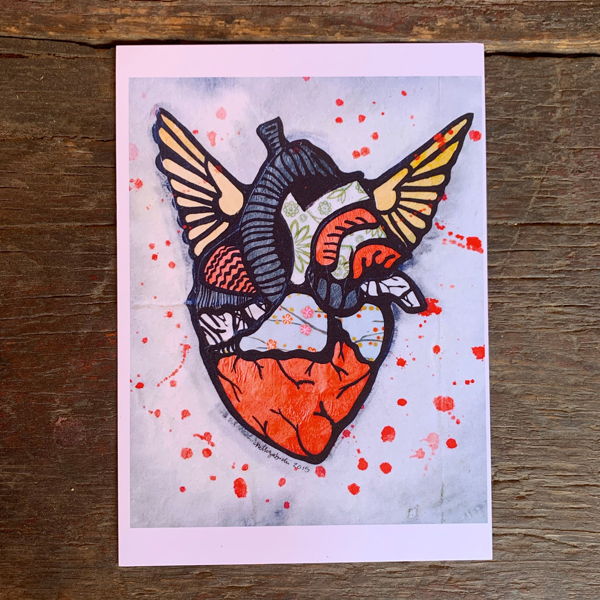 Patchwork Heart 5x7 NikkiZabicki mini print