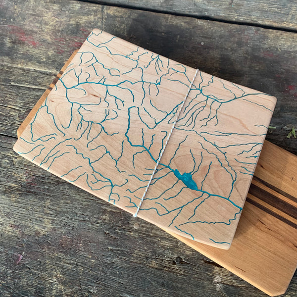 Colorado River Board Maple with Turquoise inlay 11x8