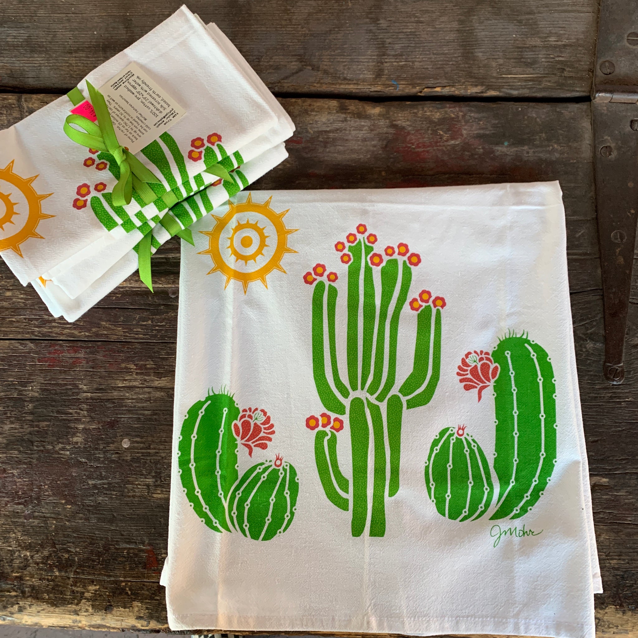 Cacti dish towel