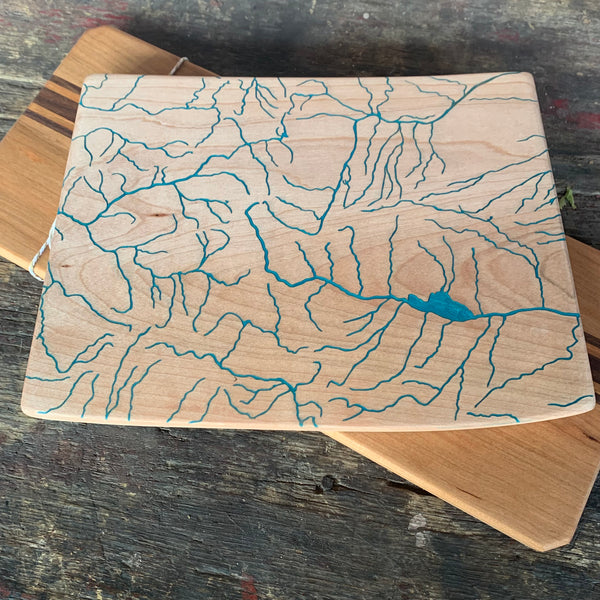 Colorado River Board Maple with Turquoise inlay 11x8