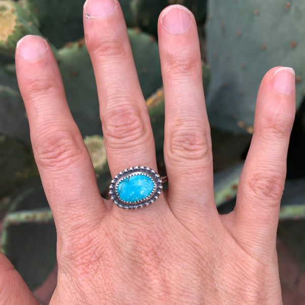 Size 7.5 Turquoise Stacker Ring