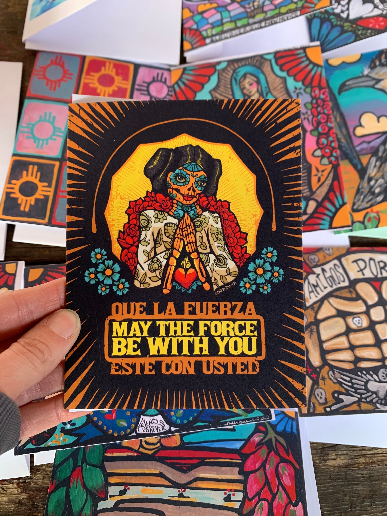 May the Force be with You Greeting Card