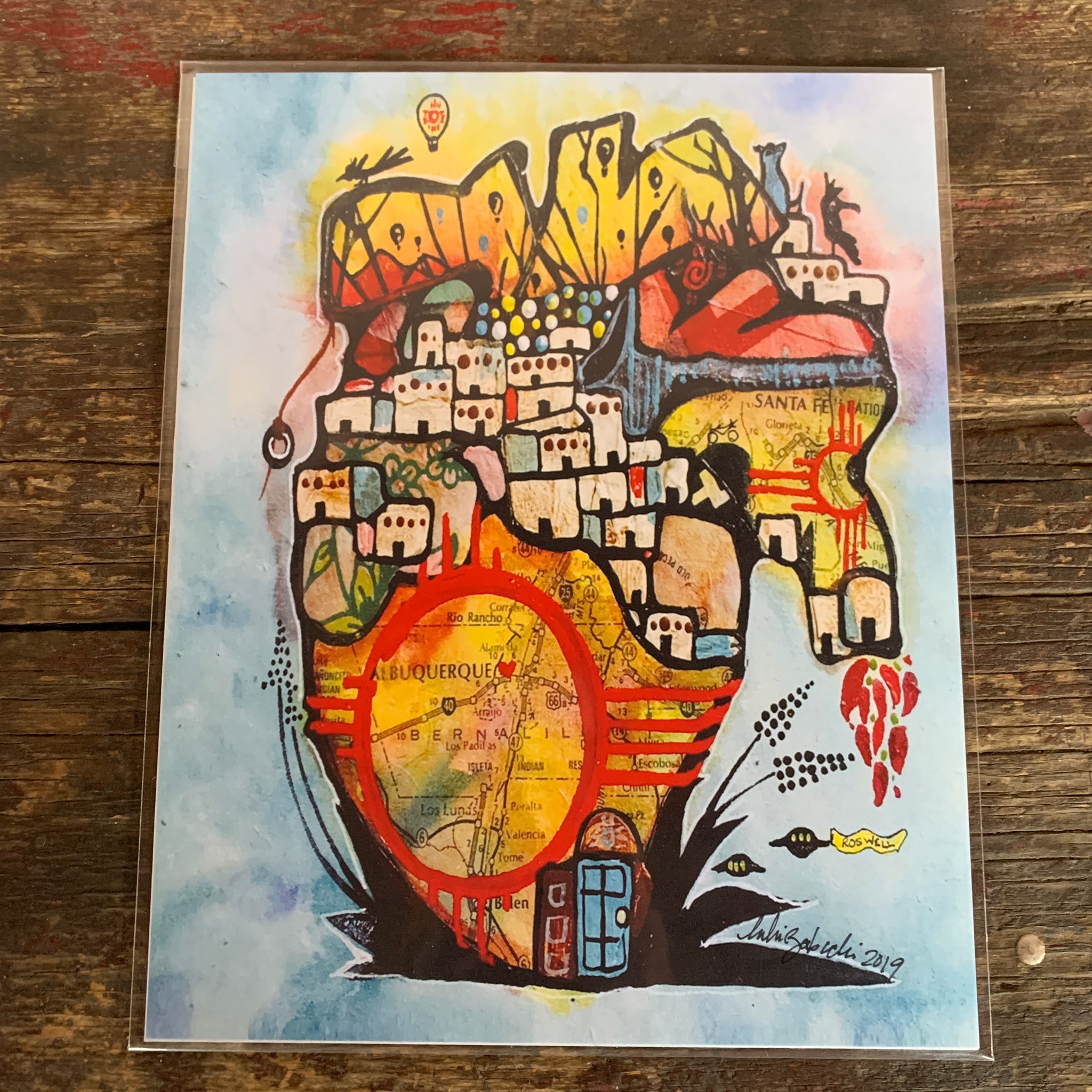 8x10 print- Pueblo Heart