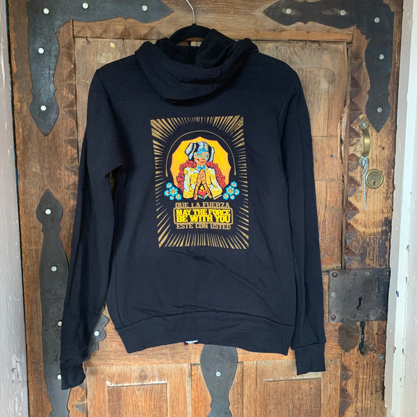 May  the force be with you- Black Zip Up Unisex Hoodie