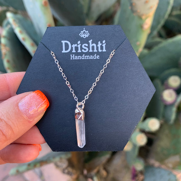Drishti Handmade Mini Crystal Necklace- choose one of three
