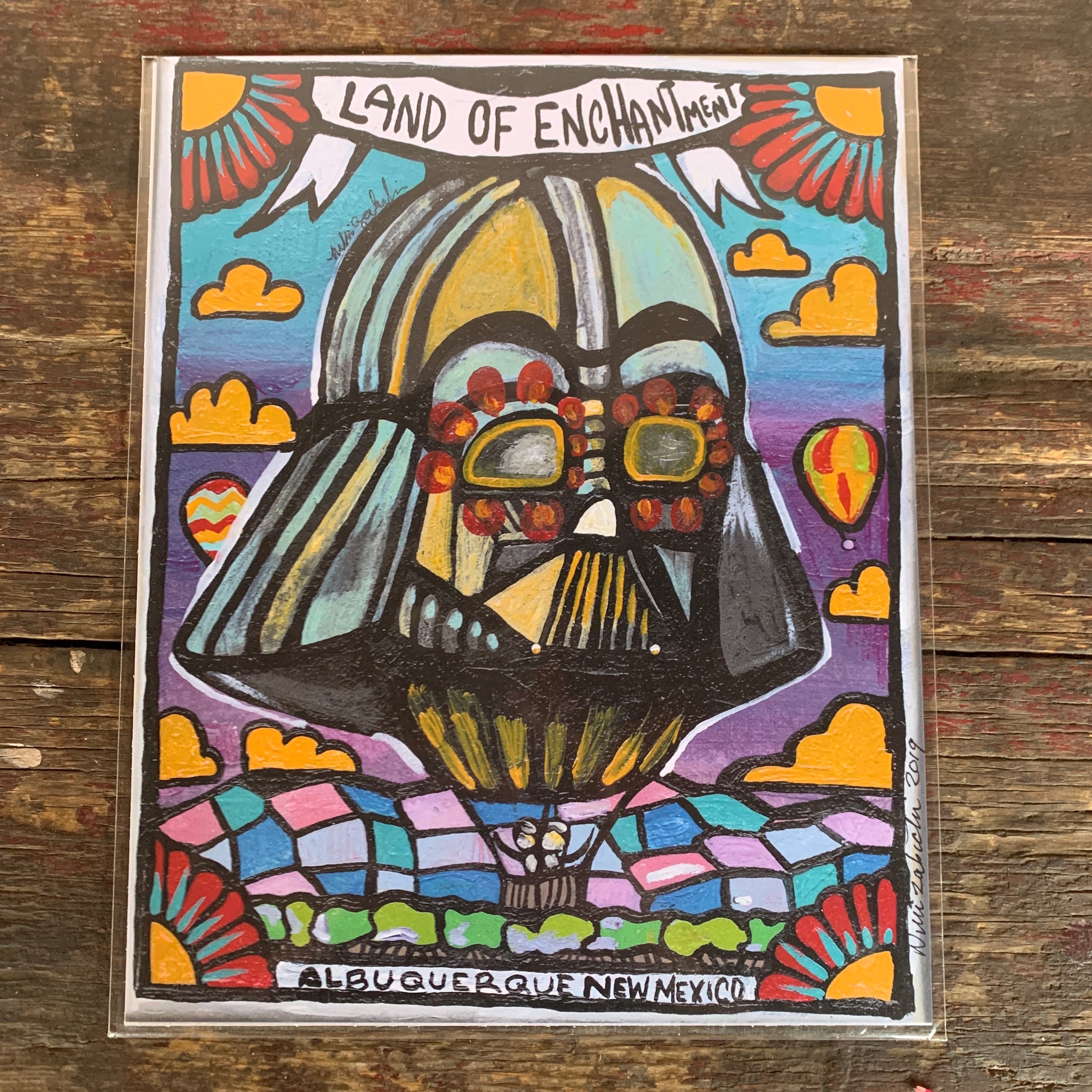 8x10 print- Darth Vader balloon Land of Enchantment Balloon Fiesta